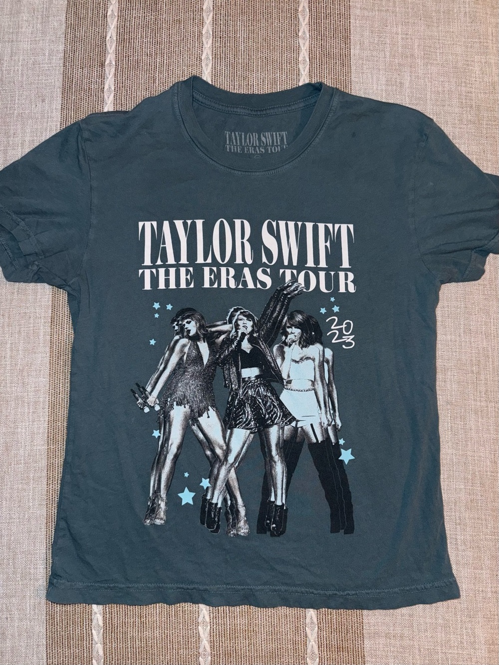 Taylor Swift Slate Blue Eras Tour Graphic Kids Tee